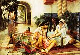 In a Village, El Biar, Algeria by Frederick Arthur Bridgman